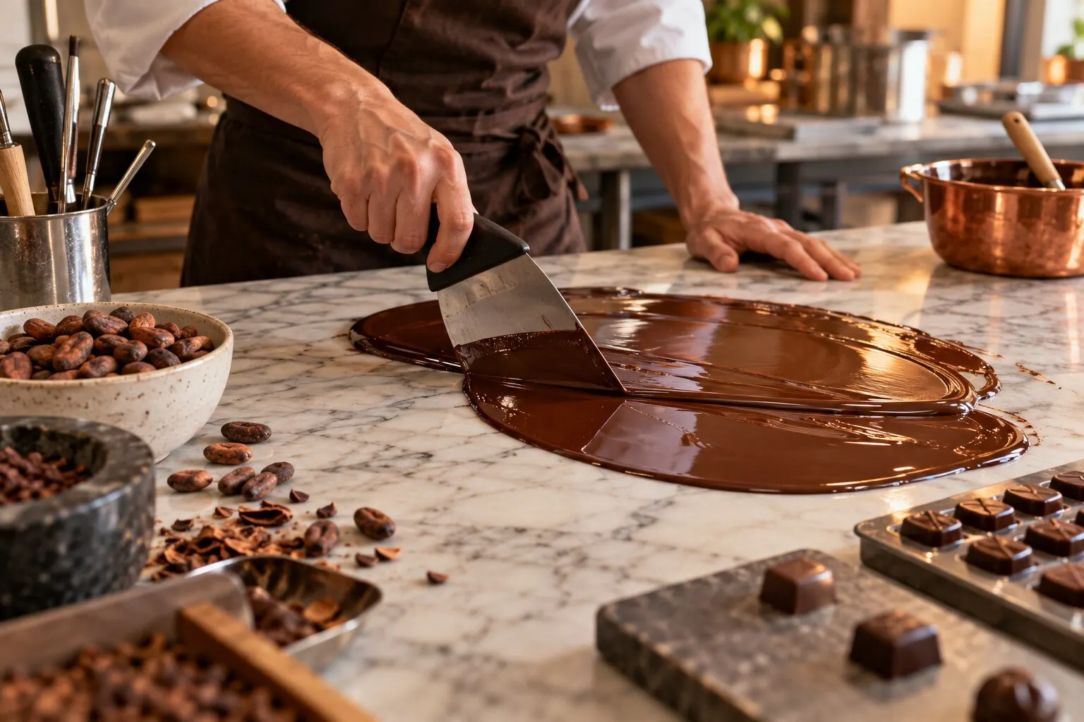 Chocoladeworkshop in het Chocolademuseum, Wenen