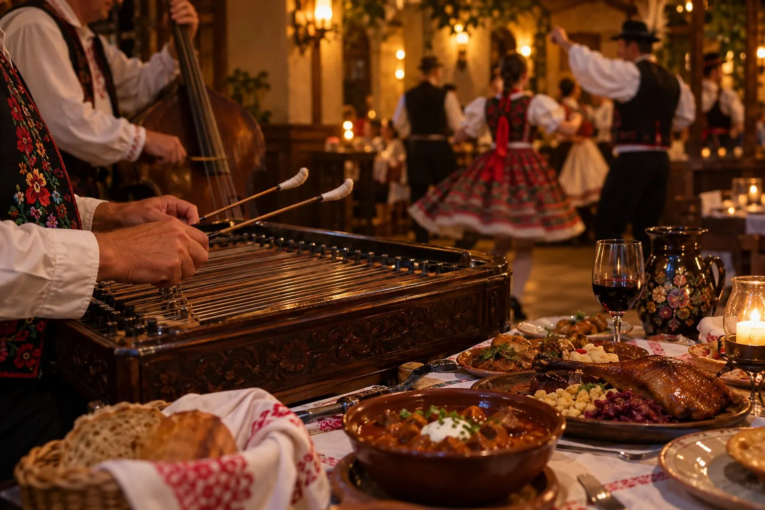 Cena húngara y espectáculo folclórico, Budapest