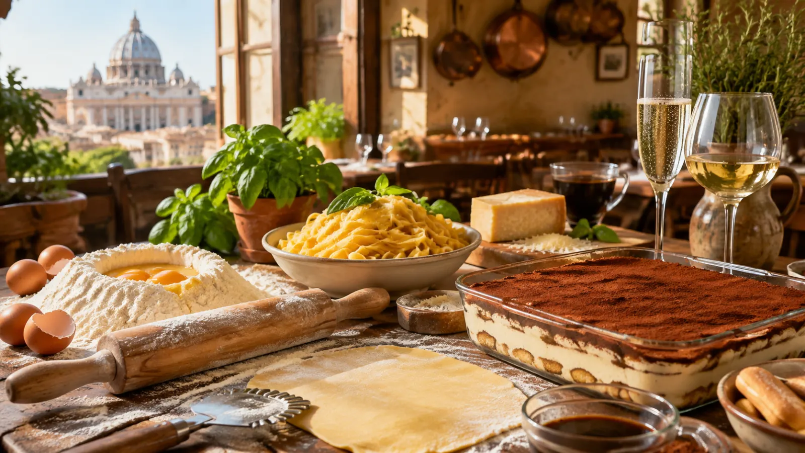 Pasta & Tiramisu Class by the Vatican, Rome