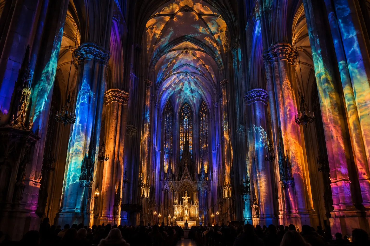 Het Licht van de Schepping in de Votivkirche, Wenen