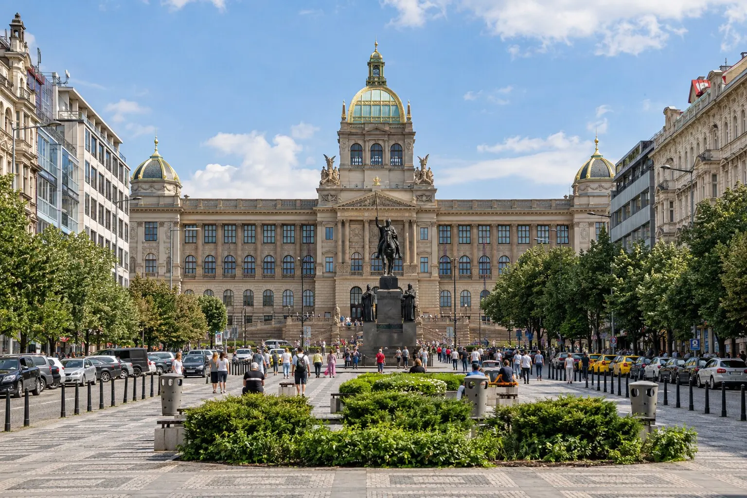Wenceslas Square & the National Museum, Prague