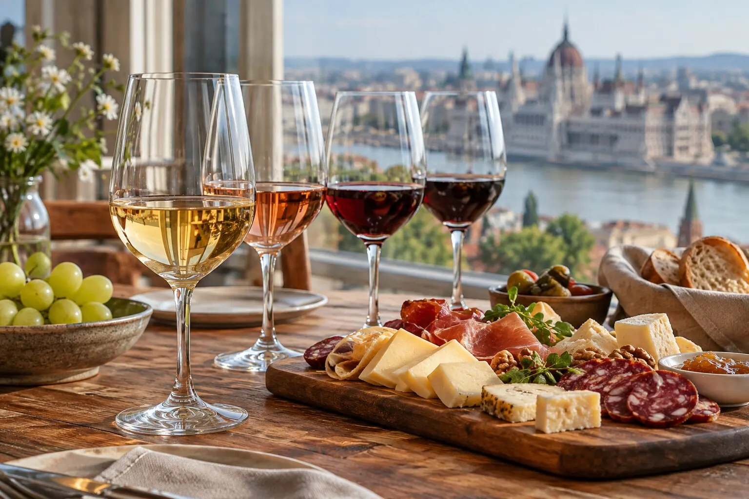 Cata de vinos, quesos y embutidos húngaros, Budapest